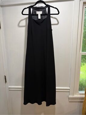 High Neck Black Sleeveless Maxi Dress